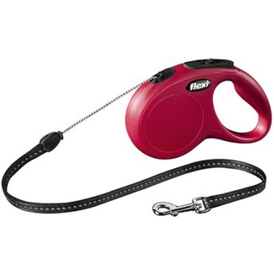FLEXI KOPPEL NEW CLASSIC S 5M LINA MAX 12KG (RÖD)
