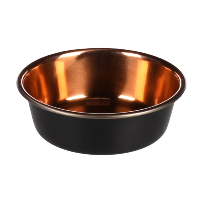 Rostfri skål - Svart/Koppar - 11 cm
