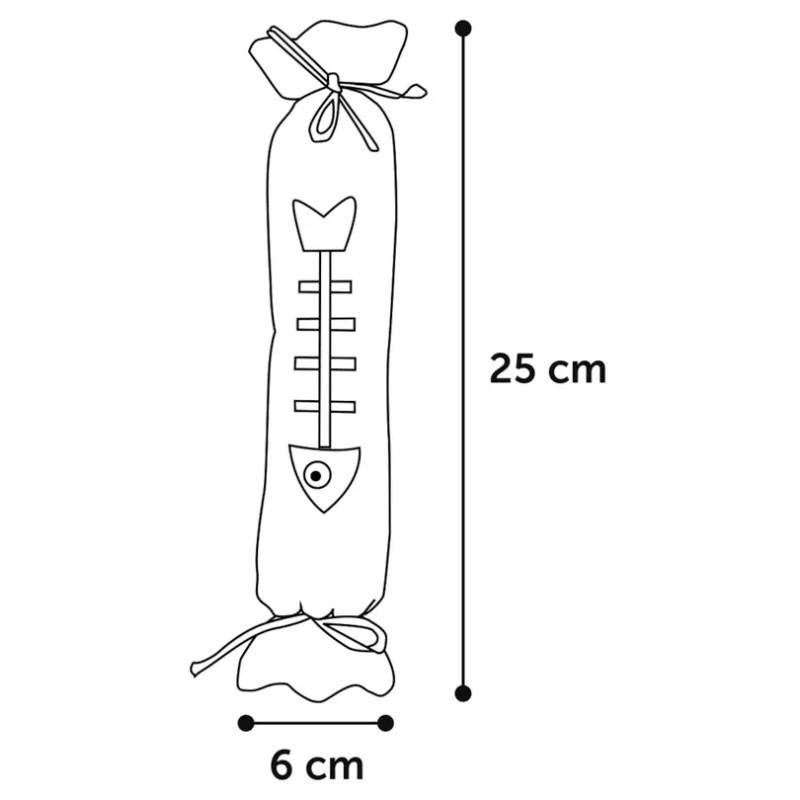 Smällkaramell i säckväv med kattmynta