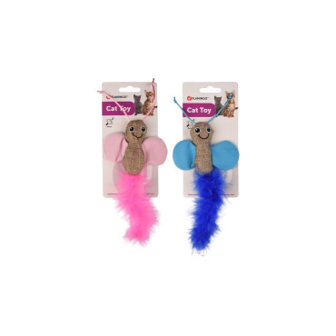 Fjäril i väv med fjädrar och pingla