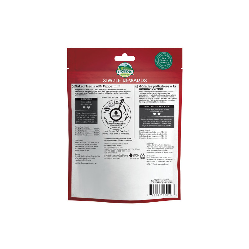 Simple rewards baked treats with peppermint