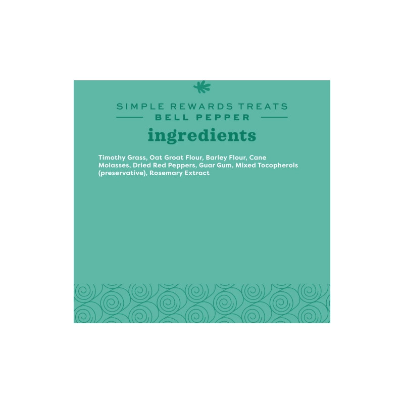 Simple rewards baked treats with bell pepper