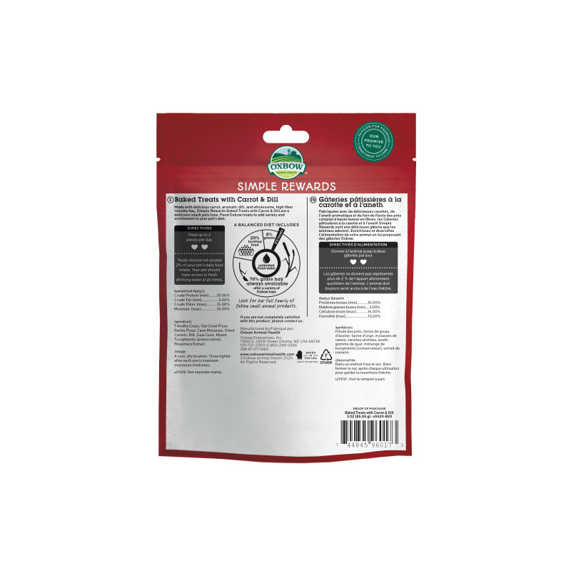 Simple rewards baked treats with carrot & dill