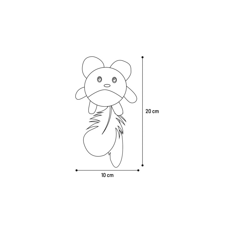 Mus med kattmynta och fjädrar