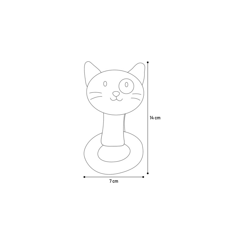 Gummring med plyschhuvud och pip