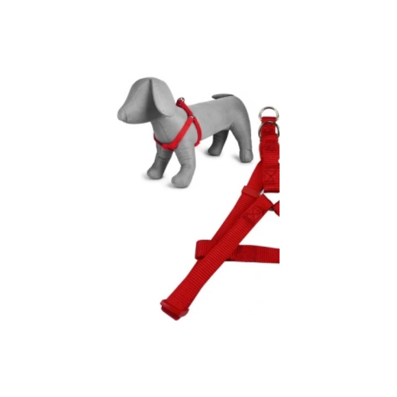 Sele i nylon 15mm/35-60cm - Röd