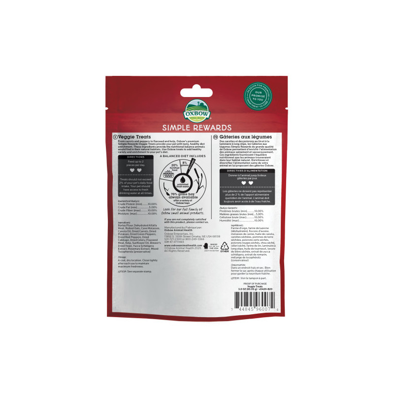 Simple rewards veggie treats