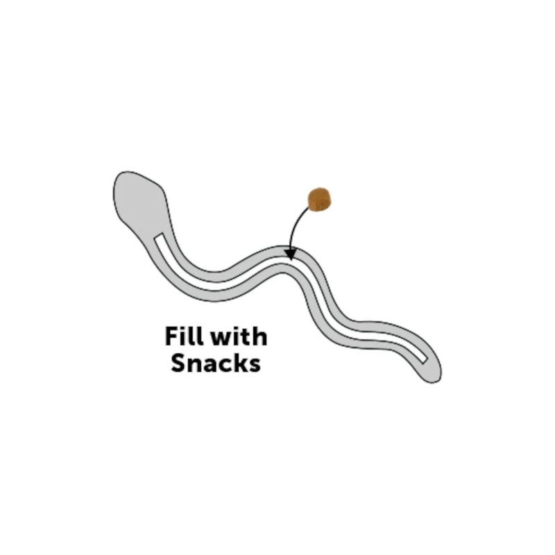 Gummiorm för snacks