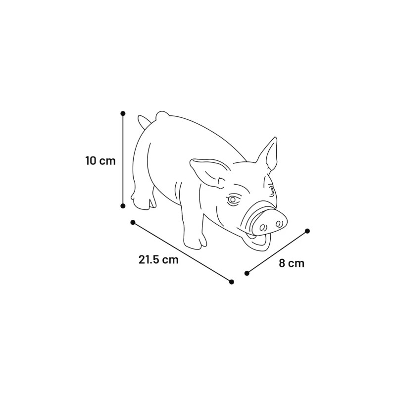 Latexgris med nöffnöff - Rosa