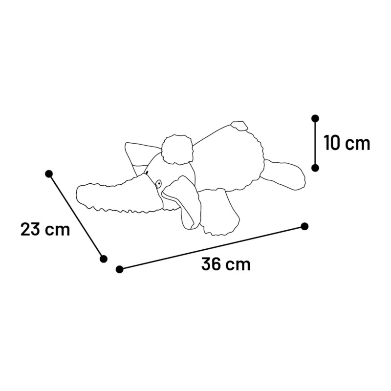 Plyschelefant med pip