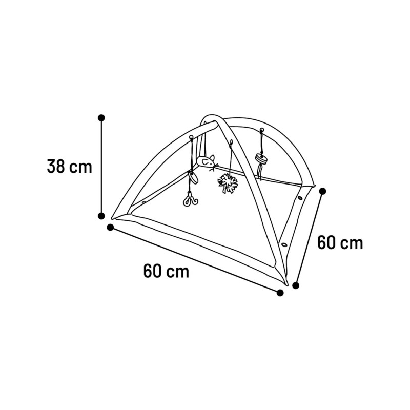 Lekmatta för katter - Zebra mönstrad plysch