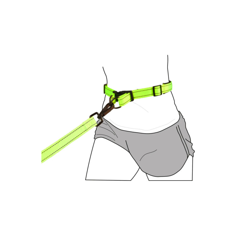 Joggingkoppel Reflex med stretch och handtag - Medium