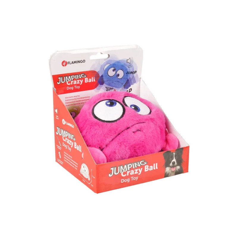 Hoppande plyschboll med ljud - Rosa