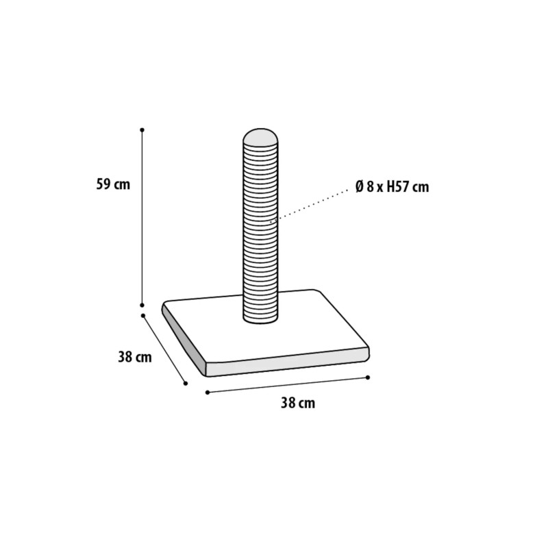 Kattklös med platta - Svart
