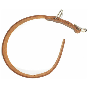 Hundhalsband läder, ställbart - Brun