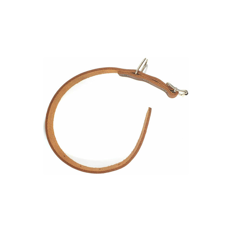 Hundhalsband läder, ställbart - Brun