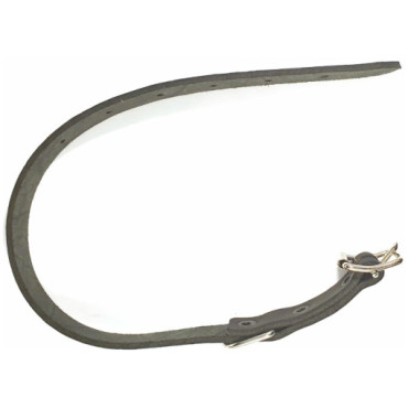 Hundhalsband läder, ställbart - Svart