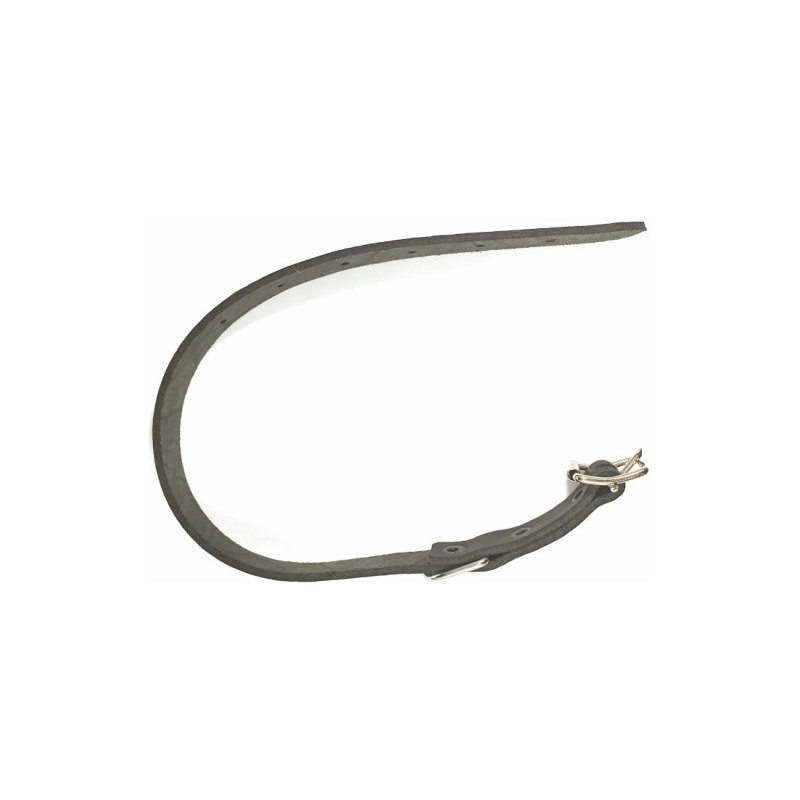 Hundhalsband läder, ställbart - Svart