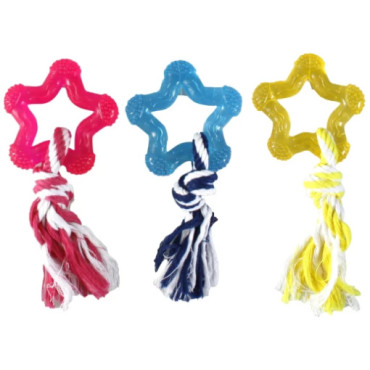 hundleksak -Good4fun stjärna med rep