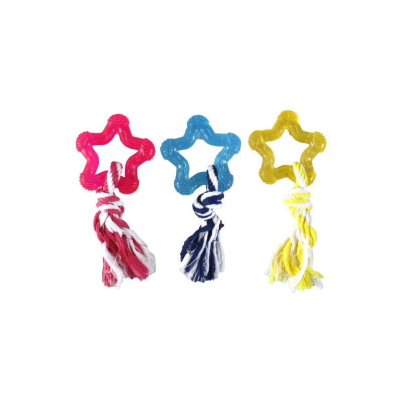 hundleksak -Good4fun stjärna med rep