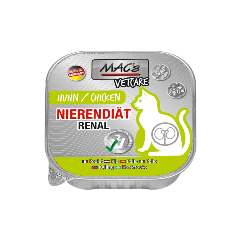Macs Katt Vetcare Njurstöd  Kyckling 100 g x 16st