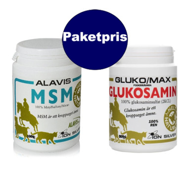 MSM  100%, 500gr + Glukosamin ION 500g 100% ren