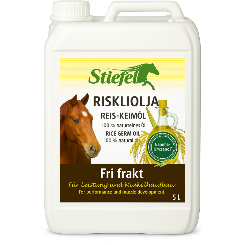 Riskliolja 100% för häst – Naturlig kraft för muskler, energi och hälsa