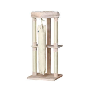 Klösmöbel med klättersäck i sisal med liggplats