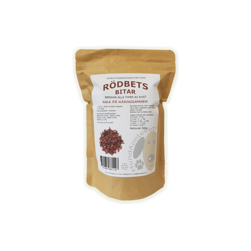 Rödbetsbitar 300 g från hundapoteket