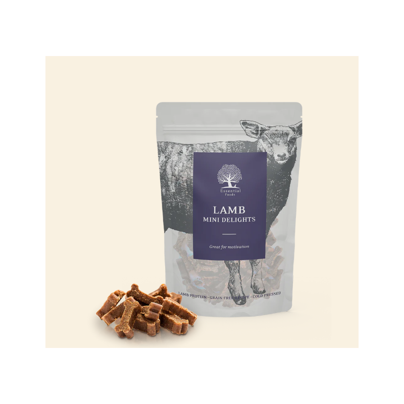 Essential lamb Mini Delights, Hundgodis, 100g