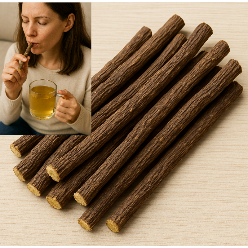 Lakritsrot hela stänger 50 g – Torkad, naturligt söt och mångsidig
