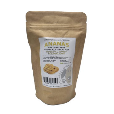 Torkad Ananas för Hund – Bitar utan Socker 75 g