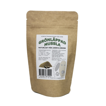 Grönläppad Mussla – Naturligt Tillskott för Hundar 100 g