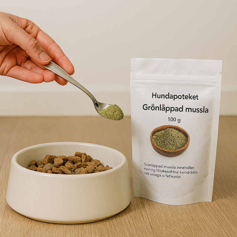 Grönläppad Mussla – Naturligt Tillskott för Hundar 100 g