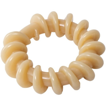 Nylonring – Slitstark Hundleksak, 12 cm, 131 g, Beige
