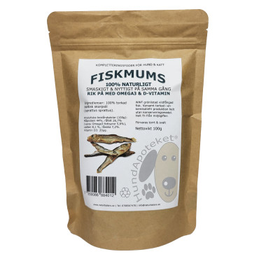 Hundapoteket Fiskmums Skarpsill 100 g – Naturligt hundsnacks