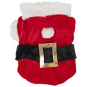 Tomtedräkt för hund Röd/Vit 15cm