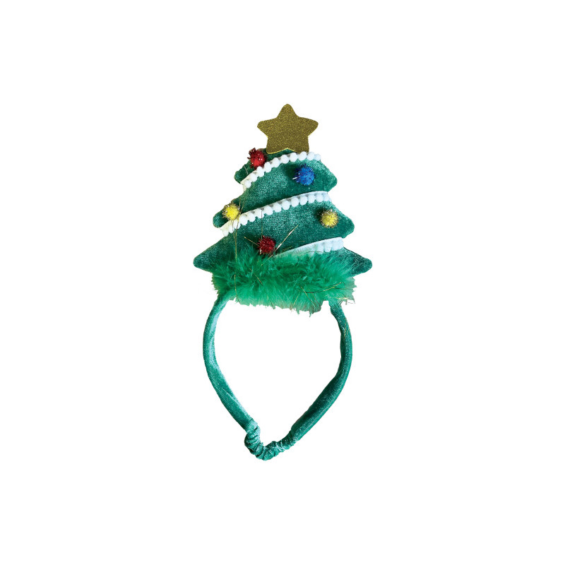 Christmas Tree Headband – Juligt huvudband för hund & katt