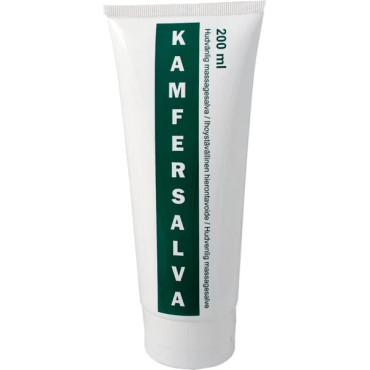 Kamfersalva 200 ml – applicering på hästens ben efter träning.