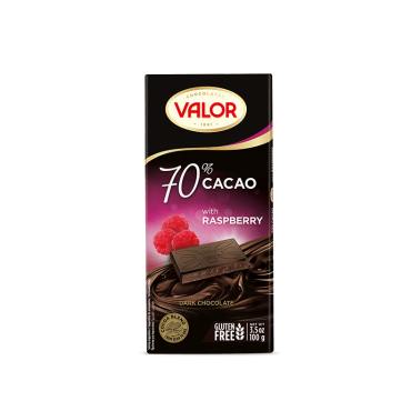 Valor 70% Mörk Choklad Hallon 100 g