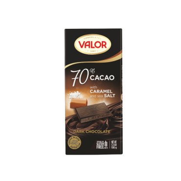 Valor 70% Mörk Choklad Karamell & Havssalt 100G