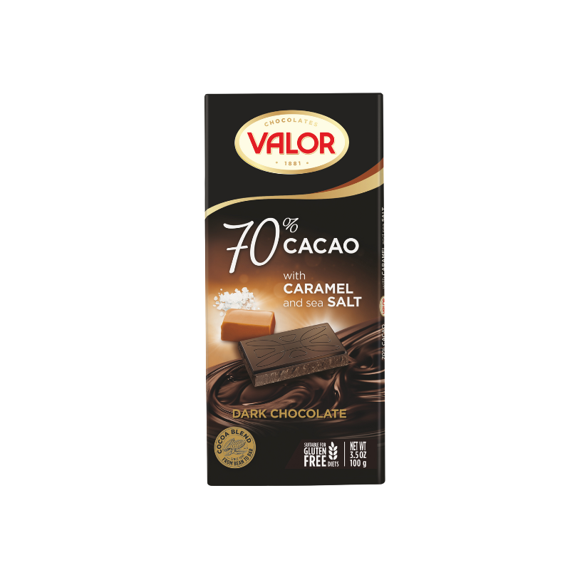 Valor 70% Mörk Choklad Karamell & Havssalt 100G