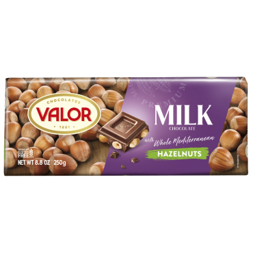 Valor Mjölkchoklad med Hasselnötter 250 g