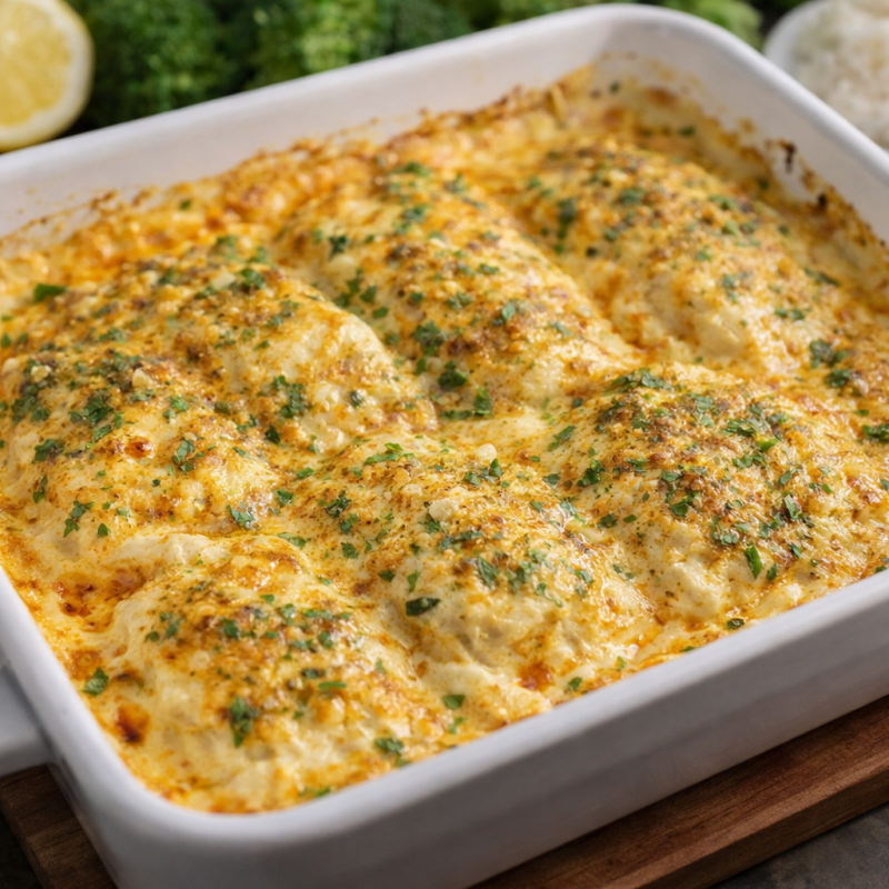Fiskgratäng med krämig sås