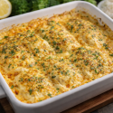 Fiskgratäng med krämig sås