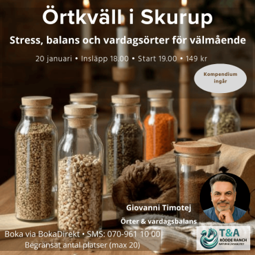 Örtkväll i Skurup – stress, balans och 10–12 örter