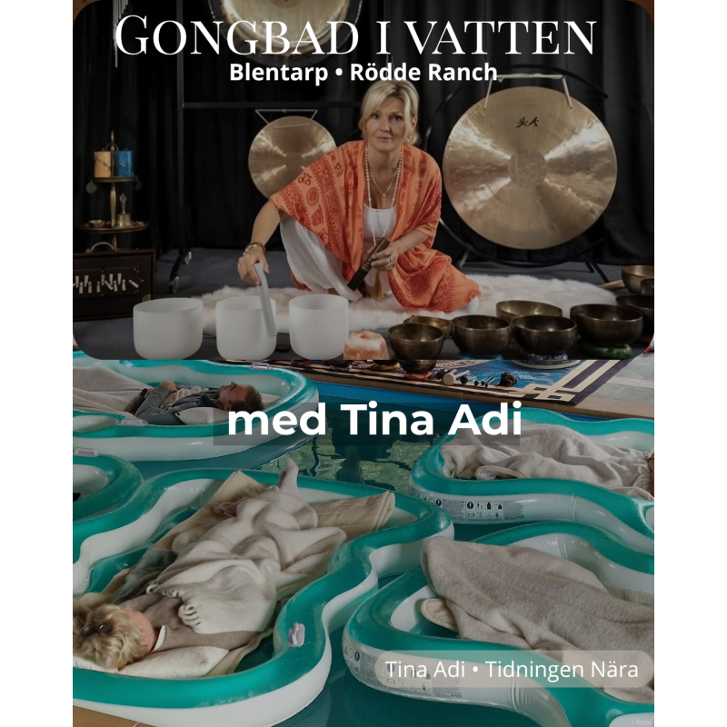 Gongbad & Floating Sound Bath i vatten med Tina Adi – Rödde Ranch Blentarp