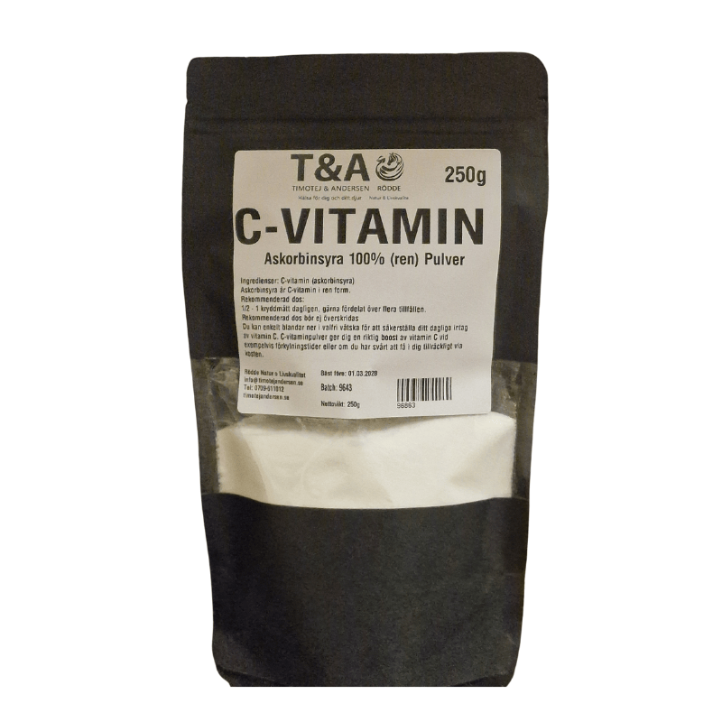 Askorbinsyra 100%  rent C-vitamin (250 gr)