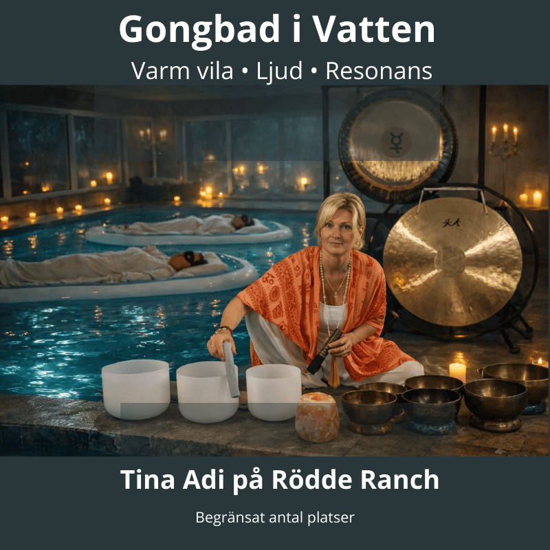 Gongbad & Floating Sound Bath i vatten med Tina Adi – Rödde Ranch Blentarp