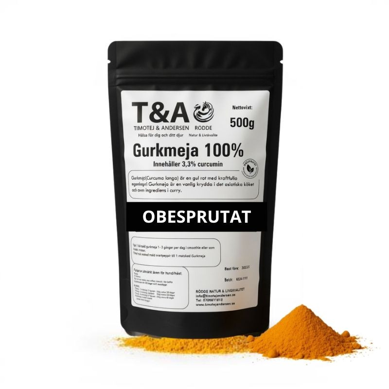 Gurkmeja 100 procent från T&A i förpackning
